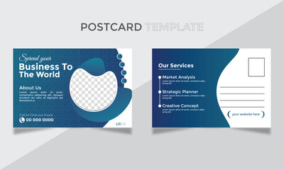Corporate business postcard.amazing and modern postcard design.amazing and modern postcard design