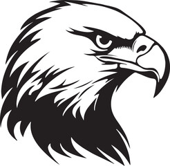 Obraz premium Eagle silhouette black and white logo template animal tattoo symbol and sign 