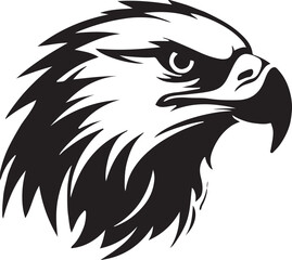Eagle silhouette black and white logo template animal tattoo symbol and sign 