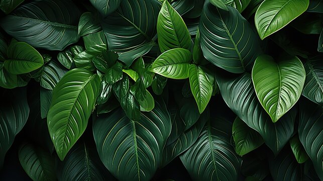 Tropical leaves: Wallpaper and background for presentations and slides