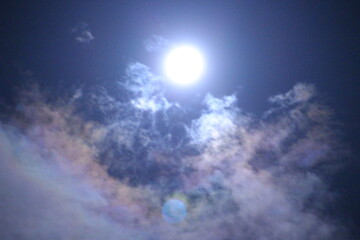 Obraz na płótnie Canvas スーパームーン　満月　月のある景色