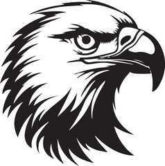 Eagle silhouette black and white logo template animal tattoo symbol and sign 