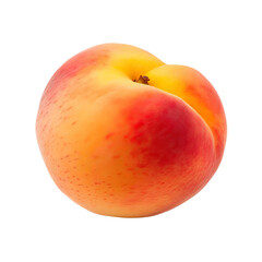 Fototapeta na wymiar Ripe Peach Healthy Snack, Isolated