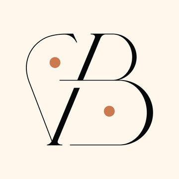 VB letter logo design on luxury background