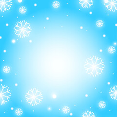 Fototapeta na wymiar Winter Background with snowflakes and sparkles