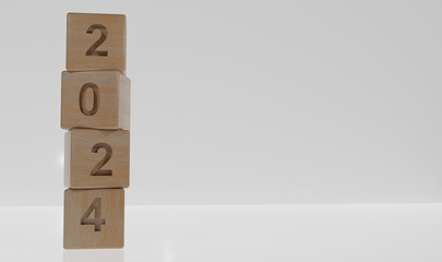 2024 wood cube