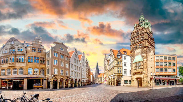 Prinzipalmarkt, M&uuml;nster, Nordrhein Westfalen, Deutschland 