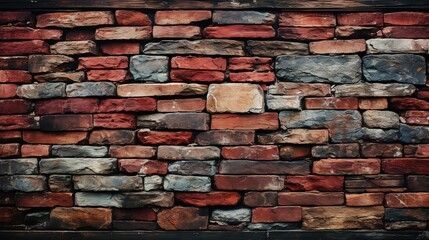 Orange bricked wall for presentations and backgrounds
