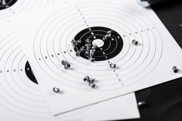 target with holes - obrazy, fototapety, plakaty