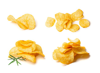 Potato Chips Isolated