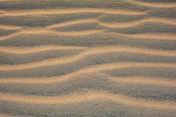Close-up of ripples in the sand