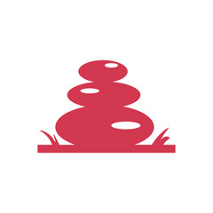 Spa stones on white background