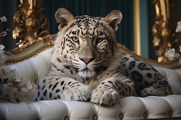 close up portrait of a leopard
