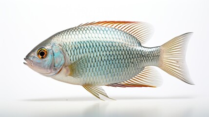 Drawrf Gourami fish isolated in white background