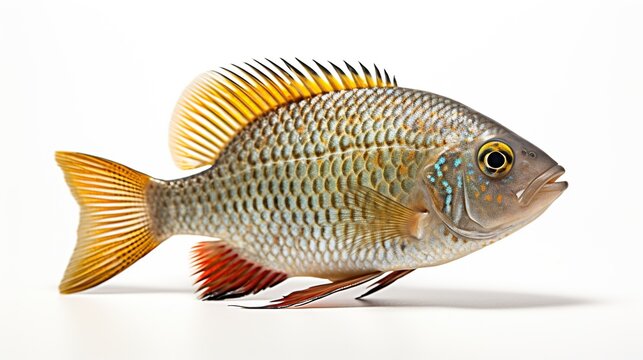 Drawrf Gourami fish isolated in white background