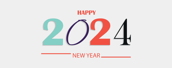 Greeting banner for New Year 2024