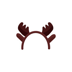 Obraz premium Christmas reindeer horns on white background