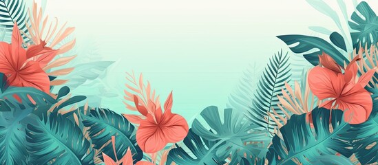 The background of the banner features a captivating pattern and texture inspired by the beach and summer with a fashionable design framed by nature showcasing the vibrant colors of spring Pl