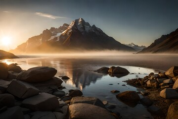 Obraz premium sunrise in the mountains