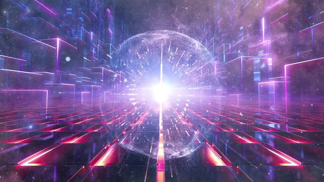 Digital glitch and distortion abstract background