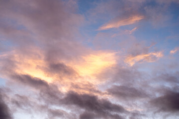 Dramatic sky  puffy cloud, Amazing skyscape clouds on blue sky light of nature