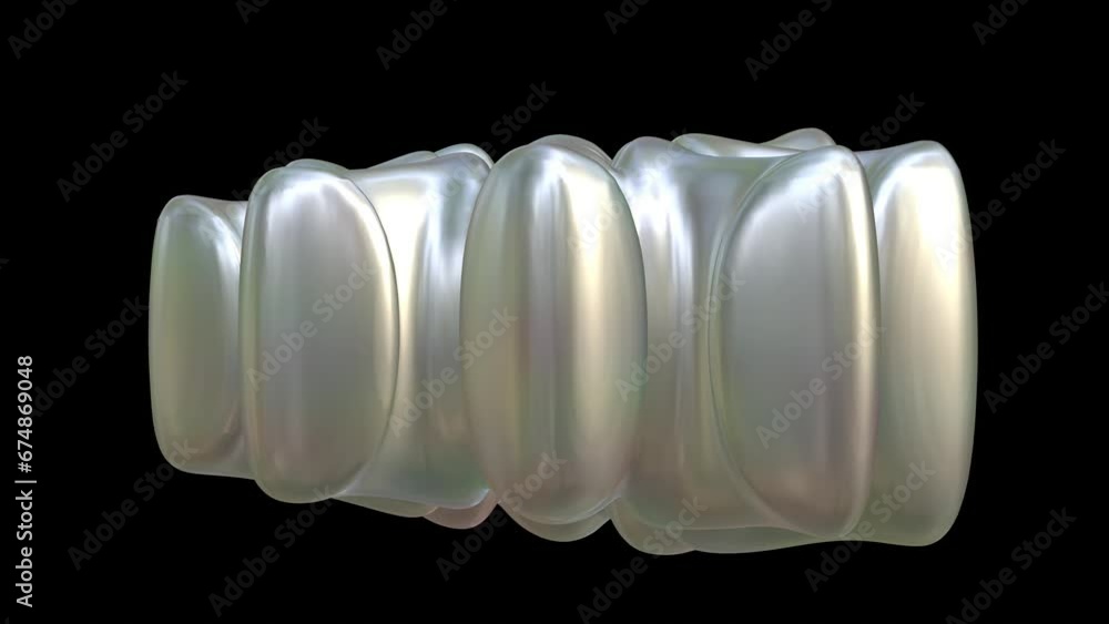 Poster glossy shape animation isolated on black background