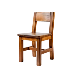 Poster Wooden chair isolated on white © PHdJ