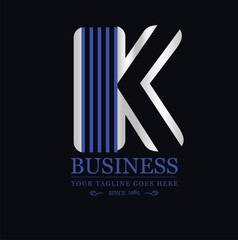 flag logo k company design