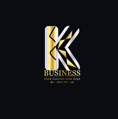 abstract business logo with letter K design.