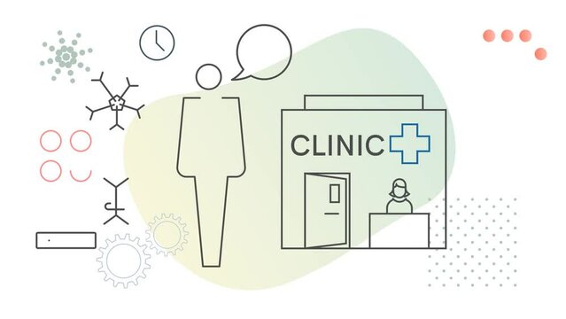 Role of Immunoglobulin - Antibodies - Complex Protein in Human Body with clinic visit   - Animated Icon as MP4 File