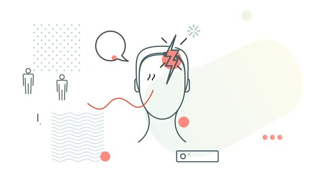 Headache Icon - Stock Animated Illustration as MP4 File