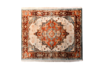 Arabic area rug isolated on transparent and white background