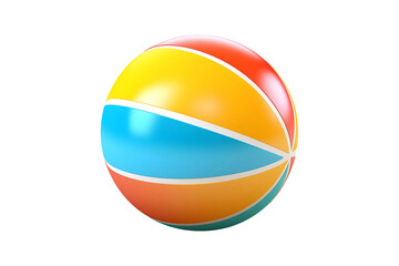 Colorful beachball isolated on white and transparent background