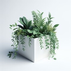 white flowerpot