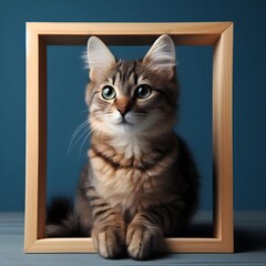 cat in a frame