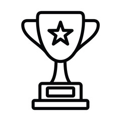 Trophy Award Winner icon logo design vector template illustration. EPS 10