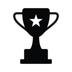 Trophy Award Winner icon logo design vector template illustration. EPS 10