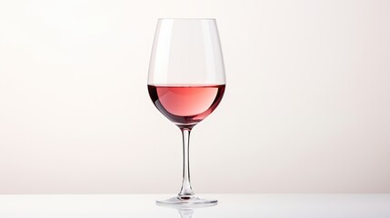 Red wine in an elegant glass with clipping path