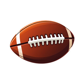 Simplified flat art image of a american football