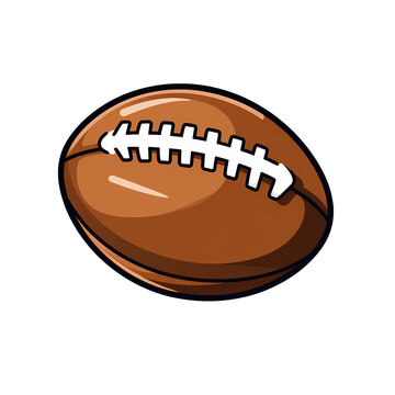 Simplified flat art image of a american football
