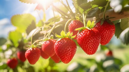 strawberries in the garden