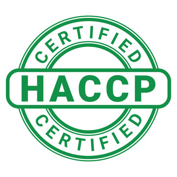 Green HACCP Certified isolated stamp sticker vector illustration