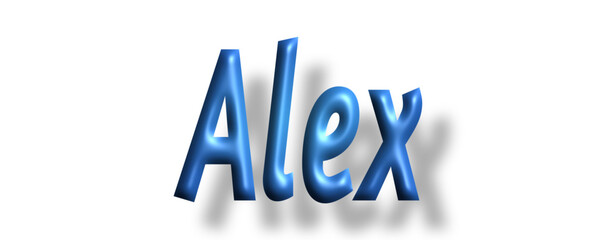 Alex - light blue/ blue color - writen name - ideal for websites, emails, presentations, greetings, banners, cards, books, t-shirt, sweatshirt, prints, cricut, silhouette,	 - obrazy, fototapety, plakaty