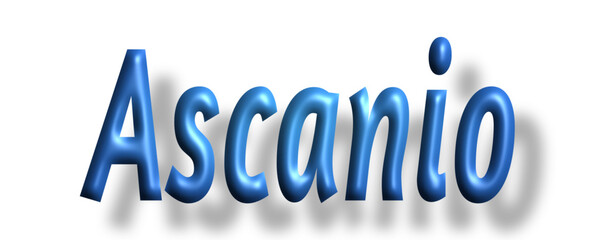 Ascanio - light blue/ blue color -writen name - ideal for websites, emails, presentations, greetings, banners, cards, books, t-shirt, sweatshirt, prints, cricut, silhouette,	