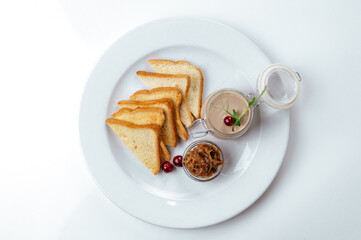 duck liver pate with croutons