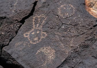 Petroglyphs at Piedras Marcadas Canyon, Albuquerque, NM
