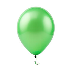 Green balloon floating Isolated