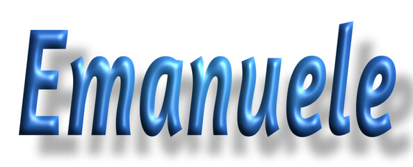 Emanuele - light blue/ blue color -writen name - ideal for websites, emails, presentations, greetings, banners, cards, books, t-shirt, sweatshirt, prints, cricut, silhouette,	