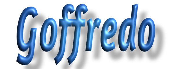 Goffredo - light blue/ blue color - writen name - ideal for websites, emails, presentations, greetings, banners, cards, books, t-shirt, sweatshirt, prints, cricut, silhouette,	
