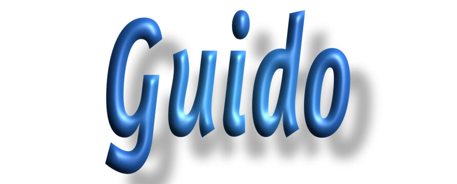 Guido - light blue/ blue color -writen name - ideal for websites, emails, presentations, greetings, banners, cards, books, t-shirt, sweatshirt, prints, cricut, silhouette,	